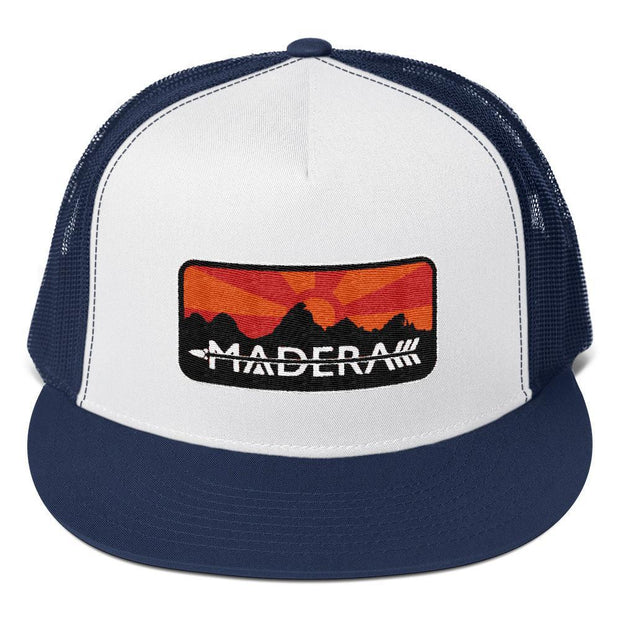 Madera Outdoor  Hats Navy/ White/ Navy Patch Trucker Cap madera outdoor hammock companies that plant trees best camping hammocks cheap camping hammocks cheap hammocks cheap backpacking hammocks