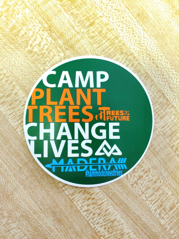 Madera Outdoor Stickers circular #Hammocksneedtrees stickers